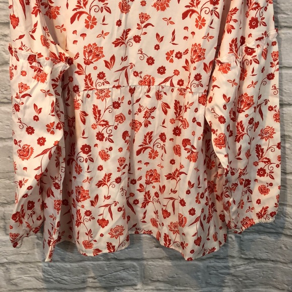 NWT Grace Atwood The Drop Ivory Floral Blouse XXL - Picture 11 of 13